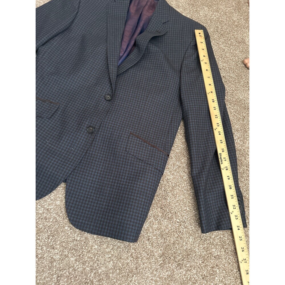 Ted Baker London Endurance jacket sport blazer suit black gray 42R 100% wool - Picture 8 of 12